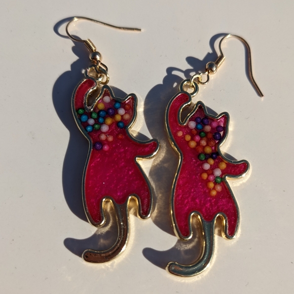 Cat Candy Sprinkles Cat Handmade Rainbow Pink Cute Kawaii Lightweight - Picture 10 of 11